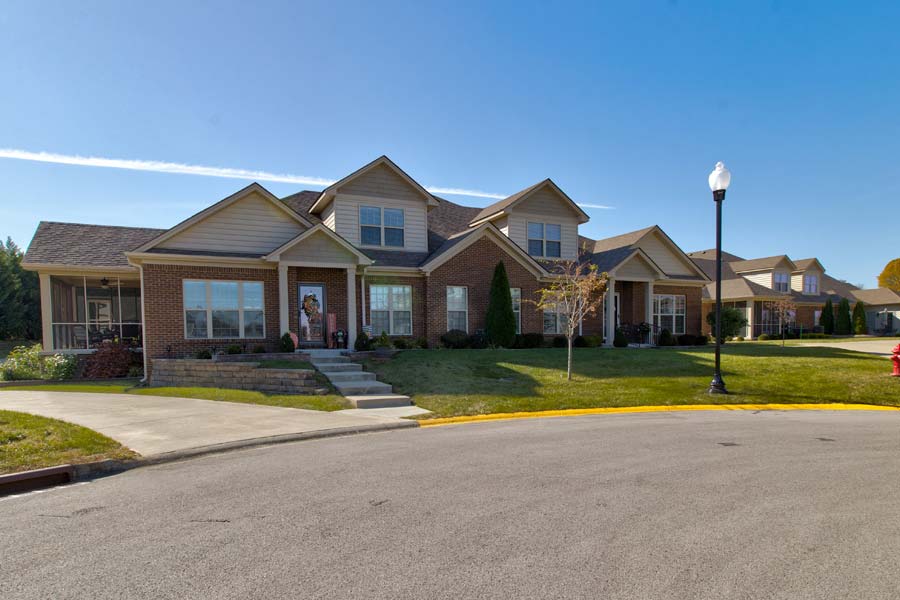 Exterior view of the Old Silo Hill #2 retirement condominium homes